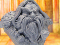 
              Dwarven Bounty Hunter's Bust Statue Resin 3D Printed Model RPG Fantasy Games
            