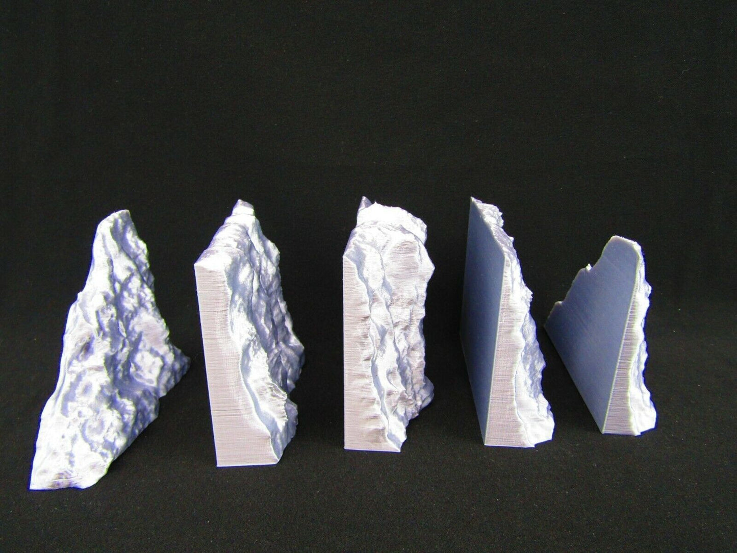 5pc Slit Opening Modular Cliff Scatter Terrain Scenery 3D Printed Mini Miniature