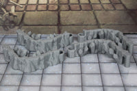 
              4pc Crystal Cavern Dungeonsticks Corner Curves Walls Map Tile Set Scenery D&D
            