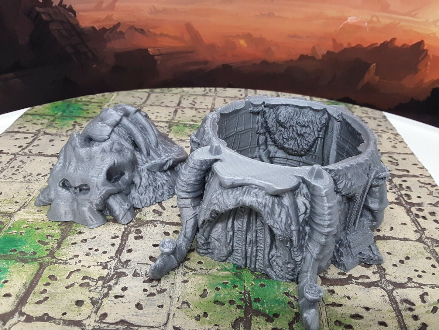 Hunter's Tribal Skull Hut Scenery Terrain Miniature Model Dungeons & Dragons D&D