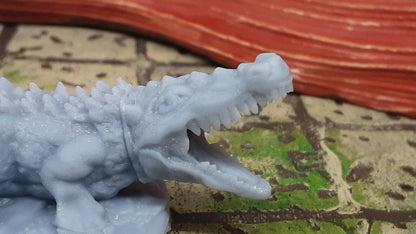 Monster Crocodile Encounter Mini Miniature 28/32mm Figure D&D 3D Printed Resin