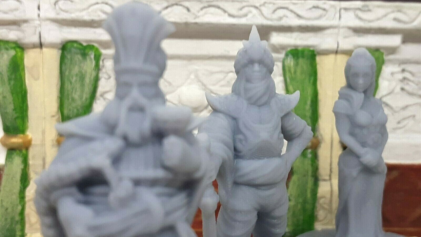 Arabian King, Prince, & Princess Mini Miniature Figure 28-32MM Resin 3D Printed