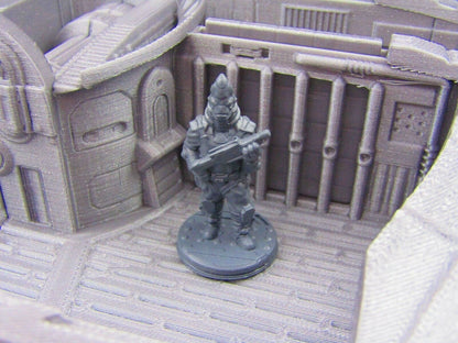 40pc Large Modular Bounty Hunter Space Ship Model w/ Bounty Hunter Crew SciFi