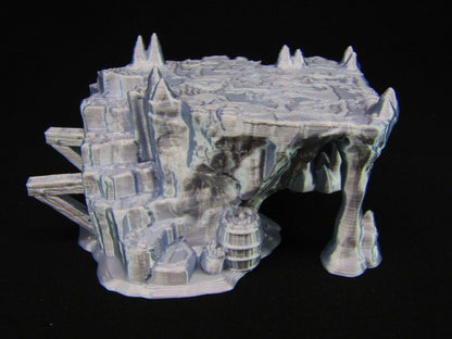 Mine Entrance & Staircase Scatter Terrain Scenery 3D Printed Mini Miniature