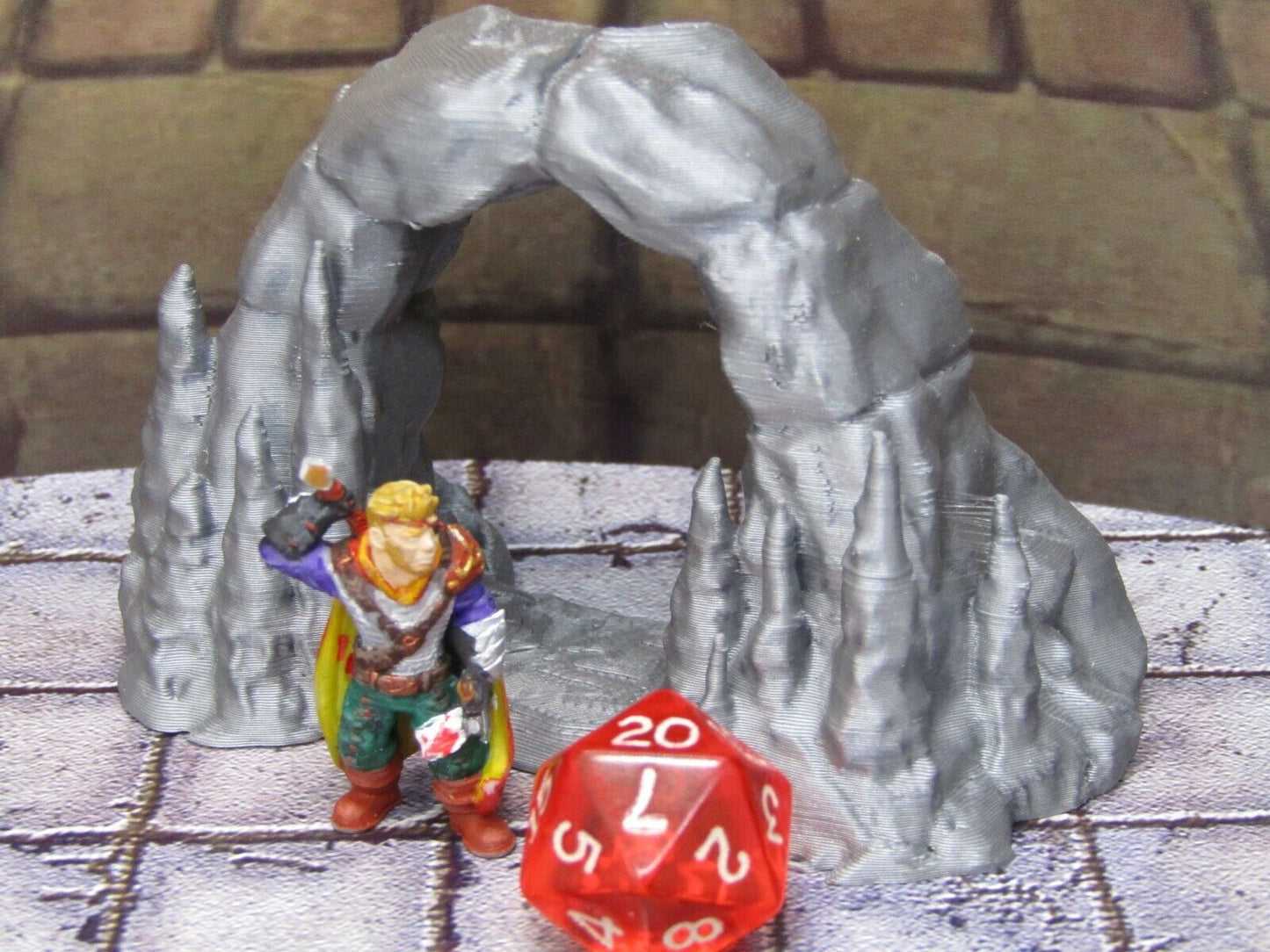 Stalagmite Cavern Entrance Mini Miniature Figure Scenery Terrain 3D Printed
