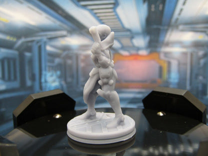 Female Space Bounty Hunter Mini Miniature Figure Scenery Terrain 3D Printed