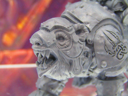 Dwarven Queen Battle Ready on War Bear Mini Miniature Figure 3D Printed Model