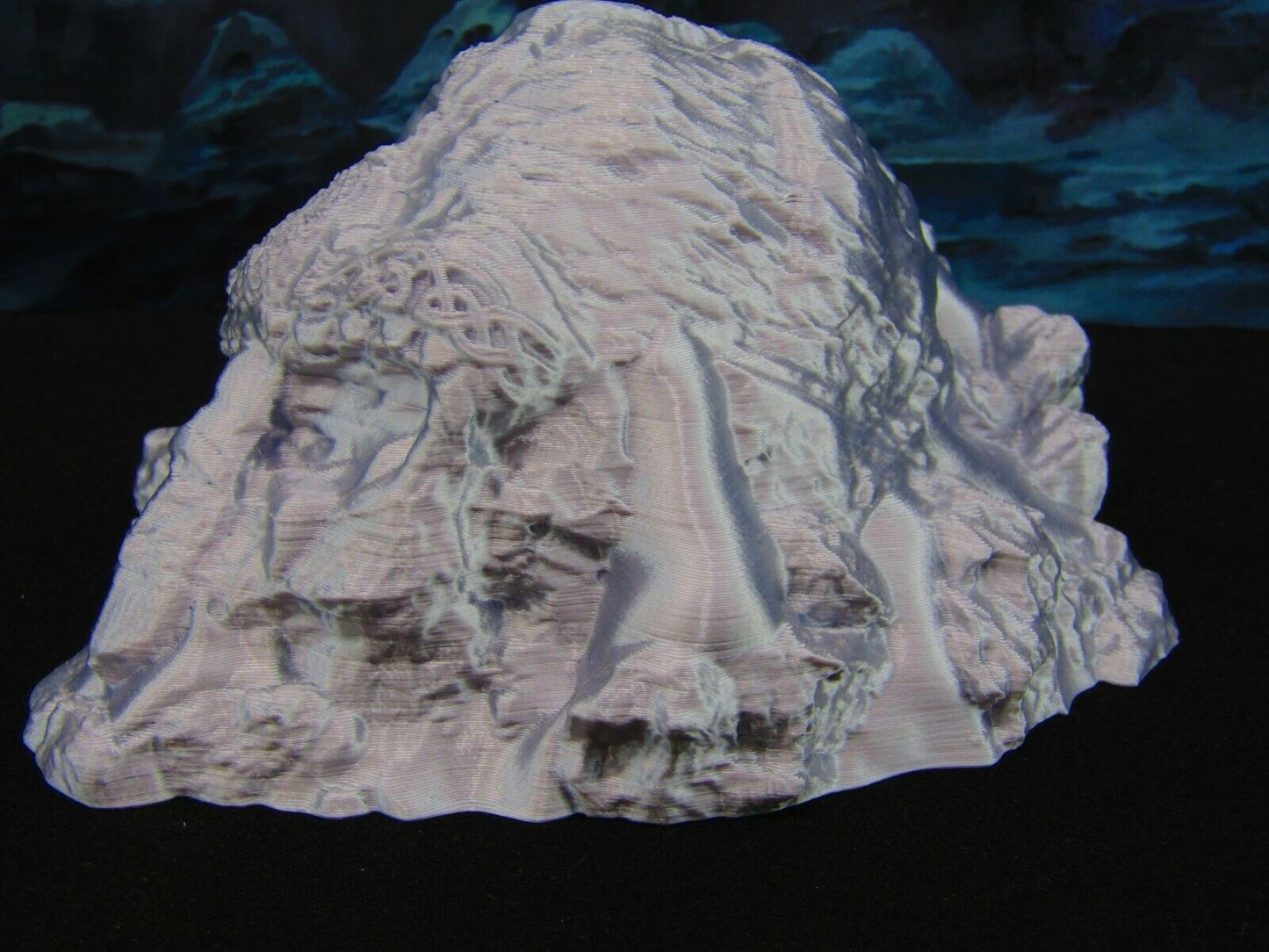 Buried Ruined Ancient Statue Head Scatter Terrain Scenery 3D Printed Model