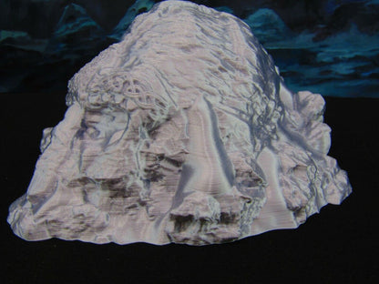 Buried Ruined Ancient Statue Head Scatter Terrain Scenery 3D Printed Model