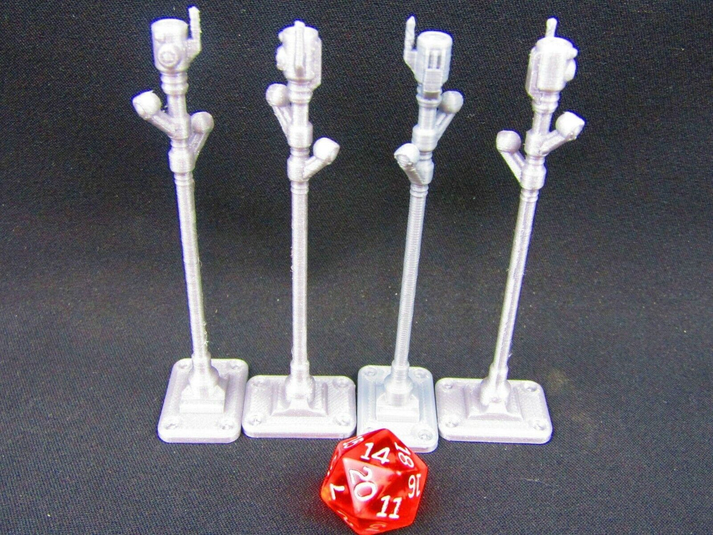 12pc Security Cameras, Spot Lights, and Street Lights Obstacle Set Scenery SciFi