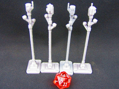 12pc Security Cameras, Spot Lights, and Street Lights Obstacle Set Scenery SciFi