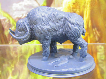 Buffalo Bison Animal Mini Miniature Figure 3D Printed Model 28/32mm Scale RPG