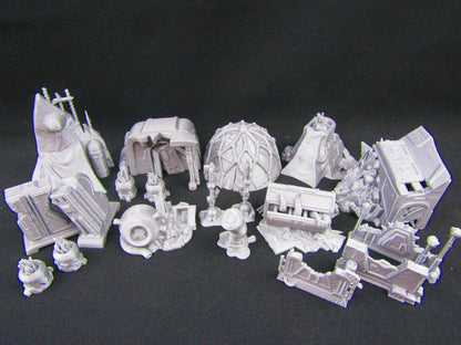 18pc Inner City Poverty Stricken Slums Scenery Scatter Terrain 3D Printed Model