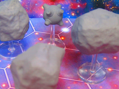 6 Piece Asteroid Field w/ Mines Defense System Starfinder Fleet Scale Starship