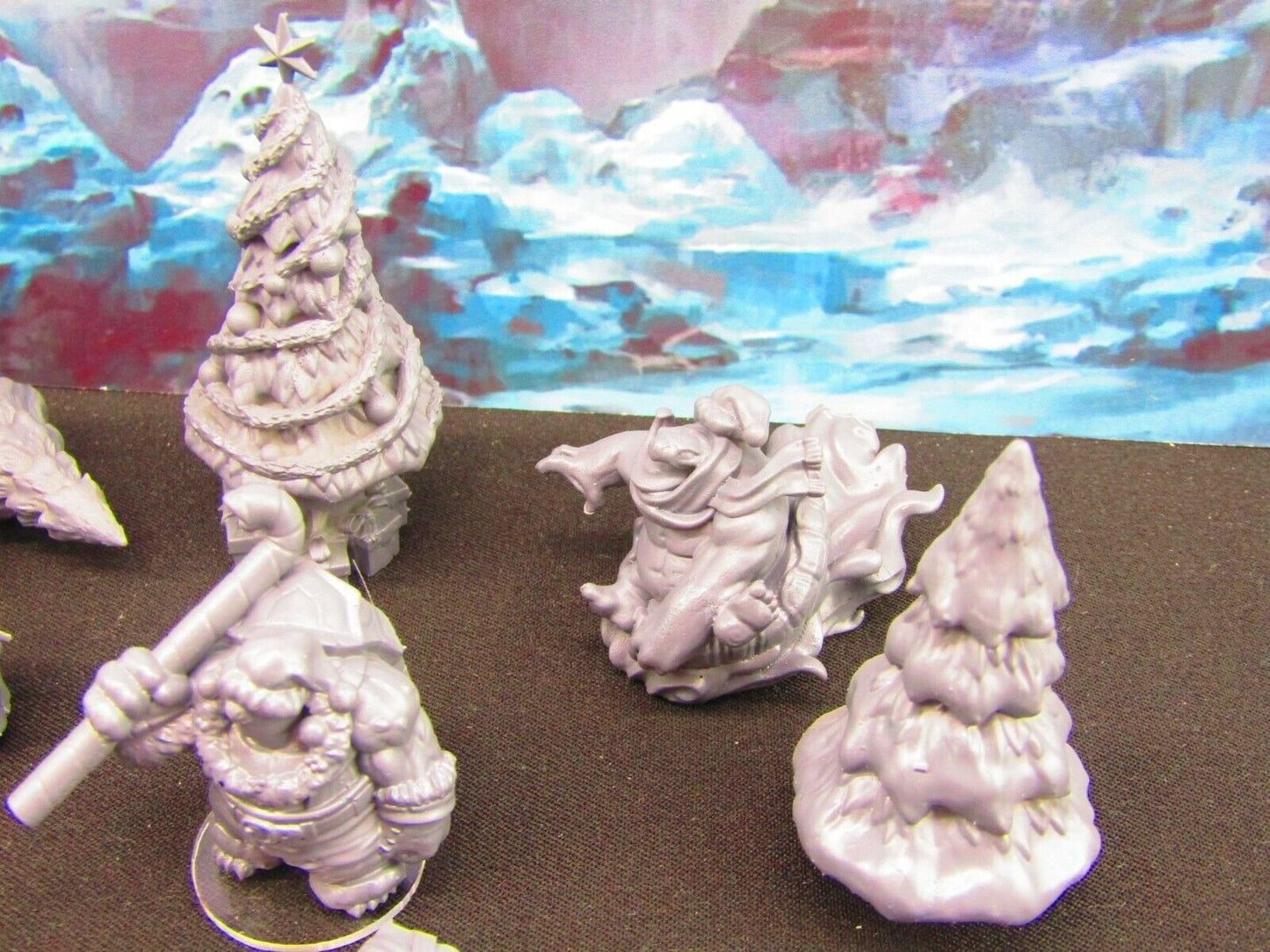 16pc Christmas Monster Encounter Mini Miniature Figures Scatter Terrain Scenery