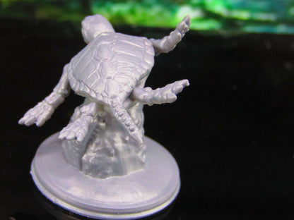 Undead Underwater Skeleton Sea Turtle Pose C Mini Miniature Model Character