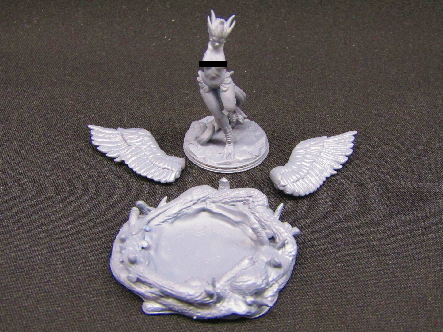 Harpy w/ Head + Nest Monster Creature Mini Miniature Figure 3D Printed Model