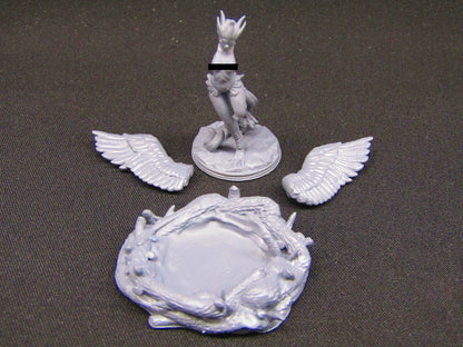 Harpy w/ Head + Nest Monster Creature Mini Miniature Figure 3D Printed Model