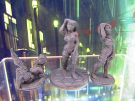 Alien Night Club Dancer Stripper w/ Holograms Mini Miniature Figure 3D Printed