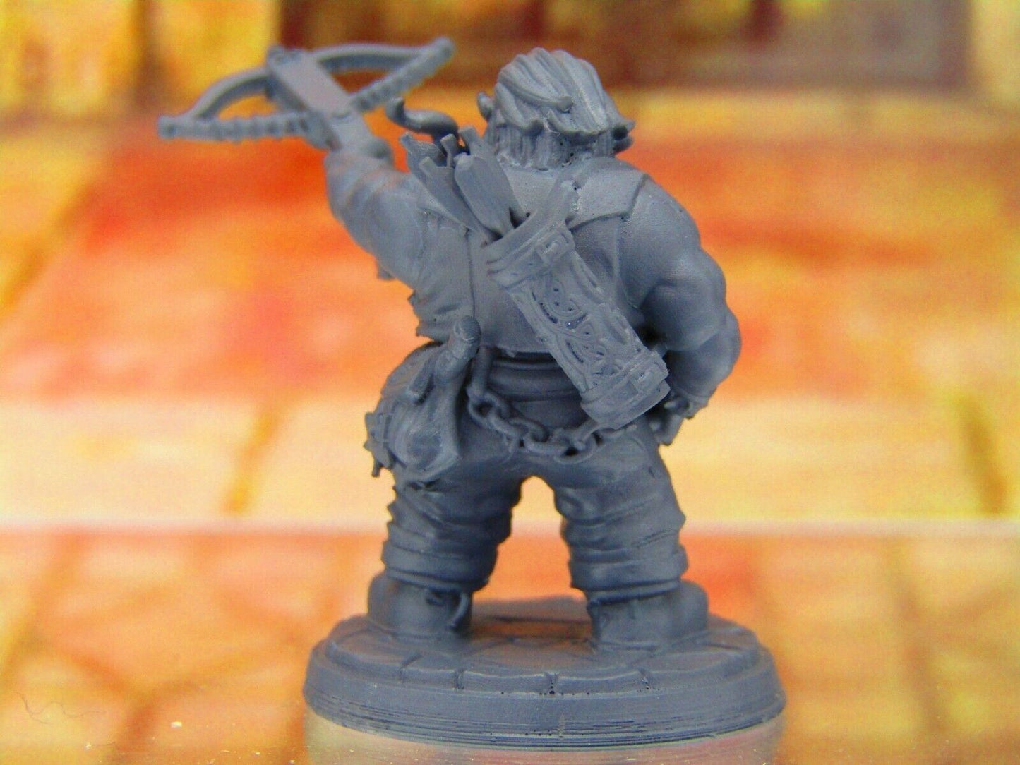 Little Bolin Longlook Ranger Dwarf Archer w/Crossbow Mini Miniature 3D Print DnD