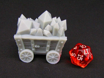 Large Mining Cart Scatter Terrain Scenery 3D Printed Mini Miniature Model