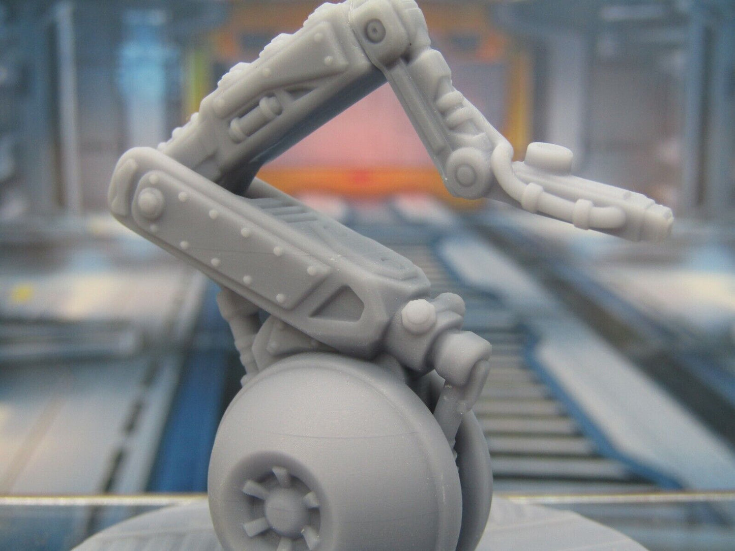 War Modded Factory Droid Battle Robot Mini Miniature 3D Printed Figure Model