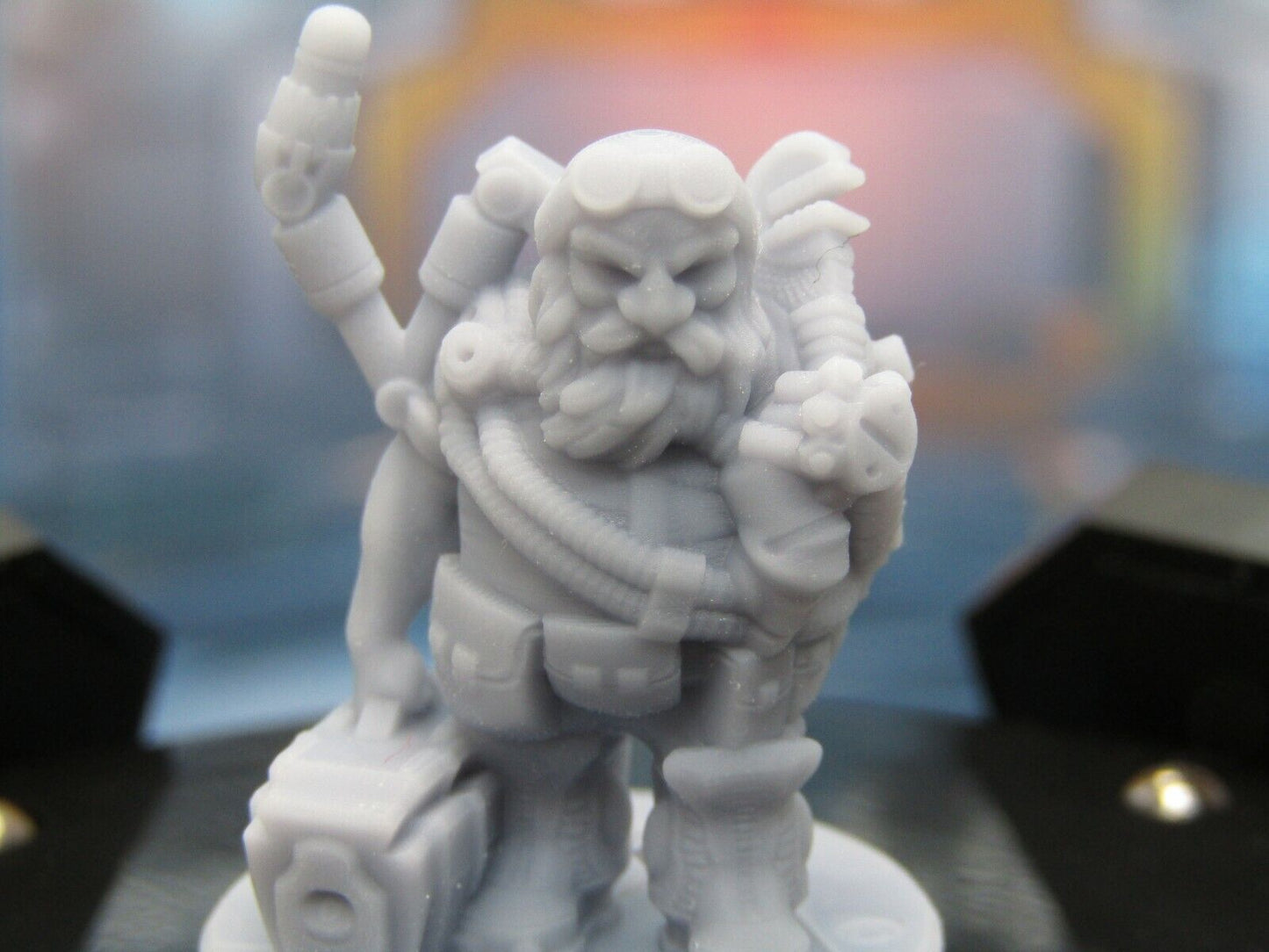 Dwarven Spaceship Mechanic Mini Miniature Scatter Terrain Scenery 3D Printed