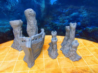 
              3pc Underwater Steam Vents + Shipwreck Scatter Terrain Scenery 3D Printed Model
            