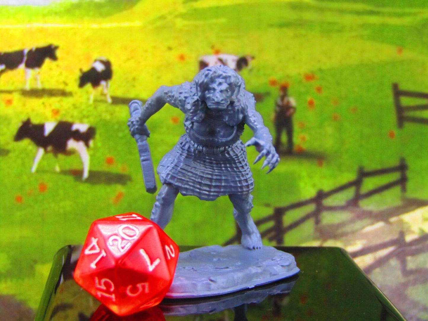 Female Troll Hag W/ Butcher's Cleaver Monster Encounter Mini Miniature Model