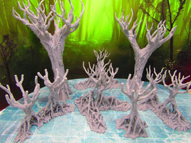 7p Jungle Swamp Mangrove Trees Forest Set Scatter Terrain Scenery Miniature Mini