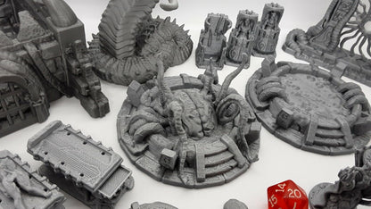 26 Piece Den of Alien Evil Mindflayer Encounter Scatter Terrain Set Scenery D&D
