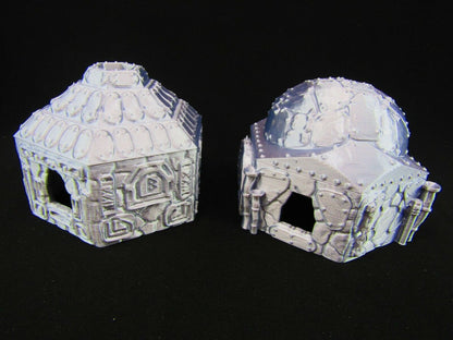 Dwarven Huts Houses Homes Scatter Terrain Scenery 3D Printed Mini Miniature