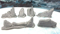 
              6 Piece Rock Formations Scatter Terrain Scenery 28mm Dungeons & Dragons 3D Print
            