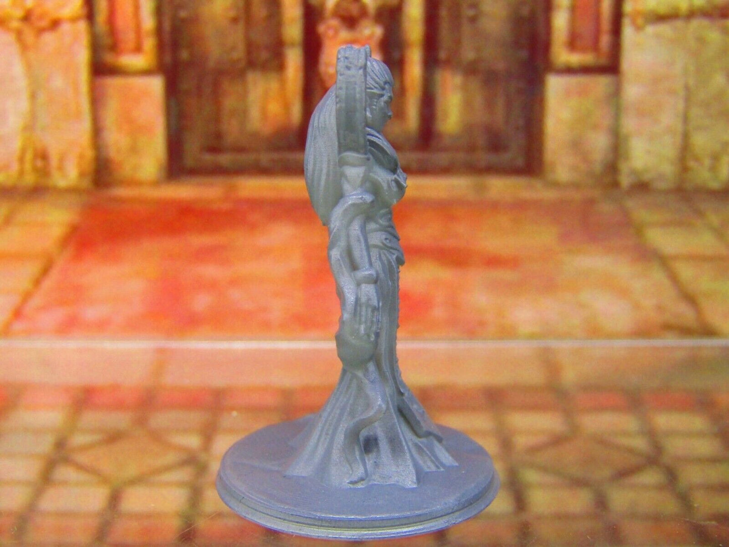 Dark Elf Evil Priestess Sorcerer Wizard Mini Miniature Figure 3D Printed Model