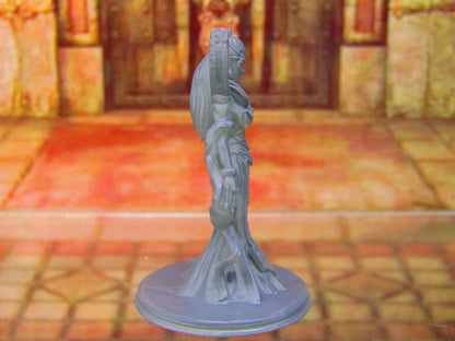 Dark Elf Evil Priestess Sorcerer Wizard Mini Miniature Figure 3D Printed Model