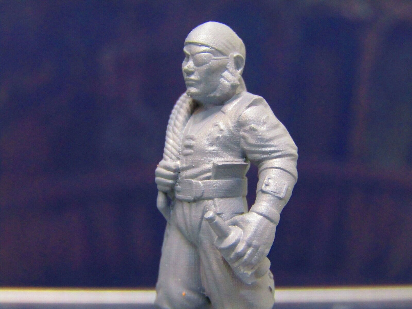 Bandana Wearing Human Pirate Crewman w/Bottle Miniature Figure 3D Printed Model