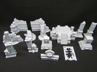 
              14pc Ancient Jungle Temple Ruins Scatter Terrain Scenery 3D Printed Model
            