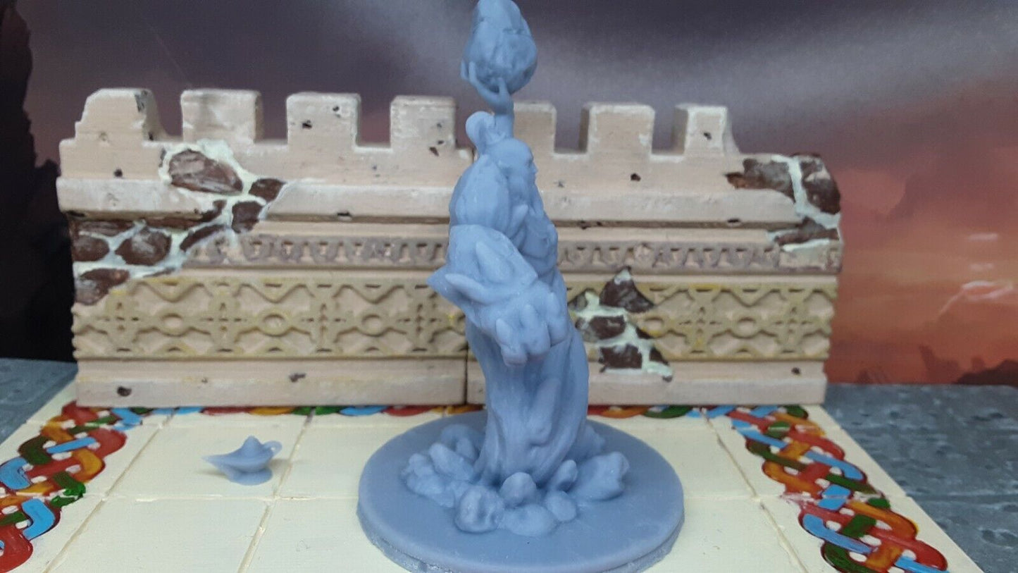 Earth Genie Djinn W/ Lamp Mini Miniatures Figure Tabletop Game 3D Printed Resin