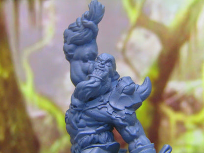 Orc Warlord Berserker Barbarian Mini Miniature Figure 3D Printed Model 28/32mm