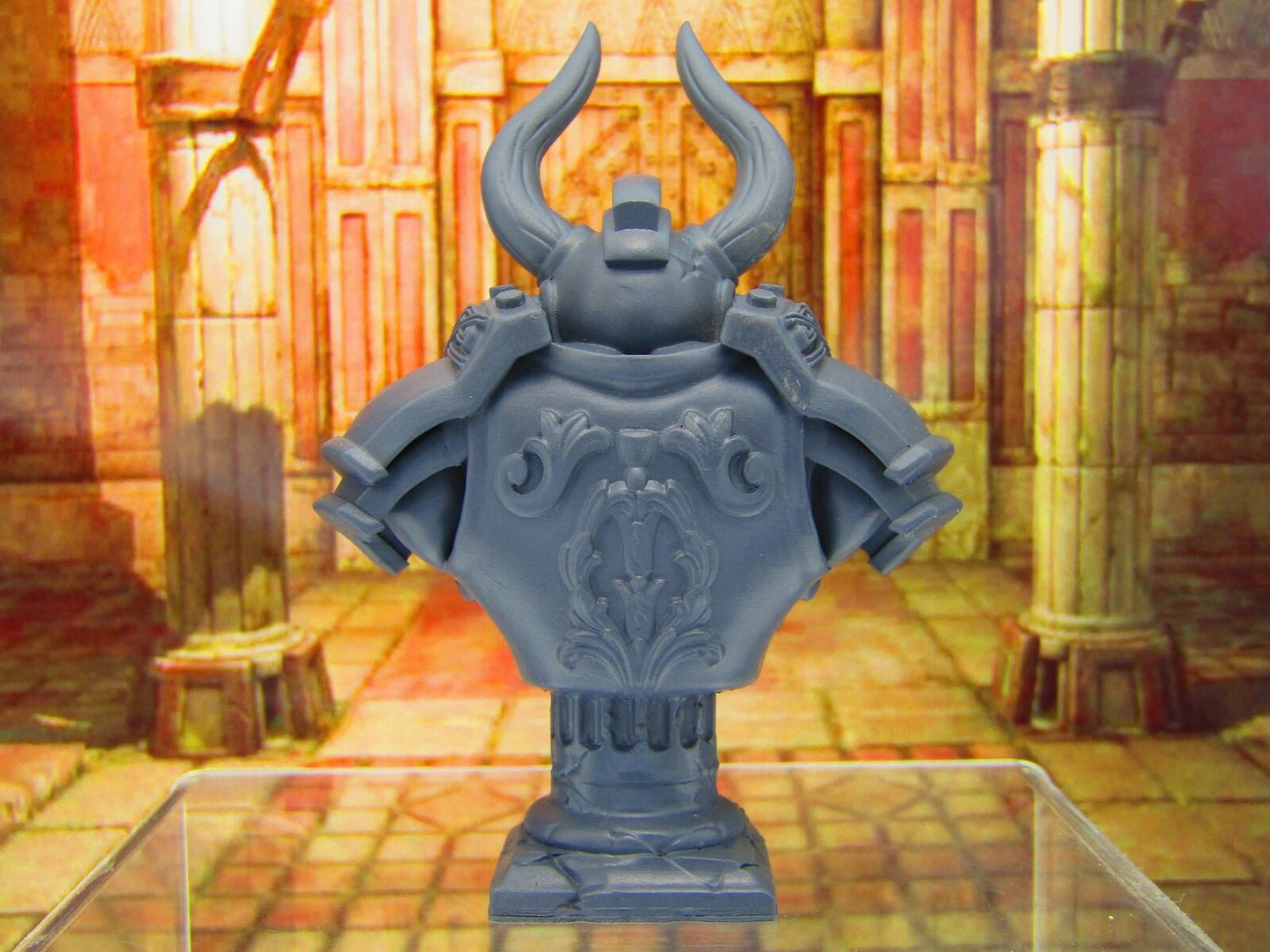 4" Tall Dwarven King Bust Statue Resin 3D Printed Model D&D Game Room Decoration