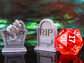 Tombstone Gravestone Graveyard Mimic Pair A Mini Miniature Model Character