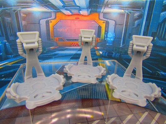 Lot of 3 Hover Boards With Control Panels Mini Miniature 3D Printed Figure Model