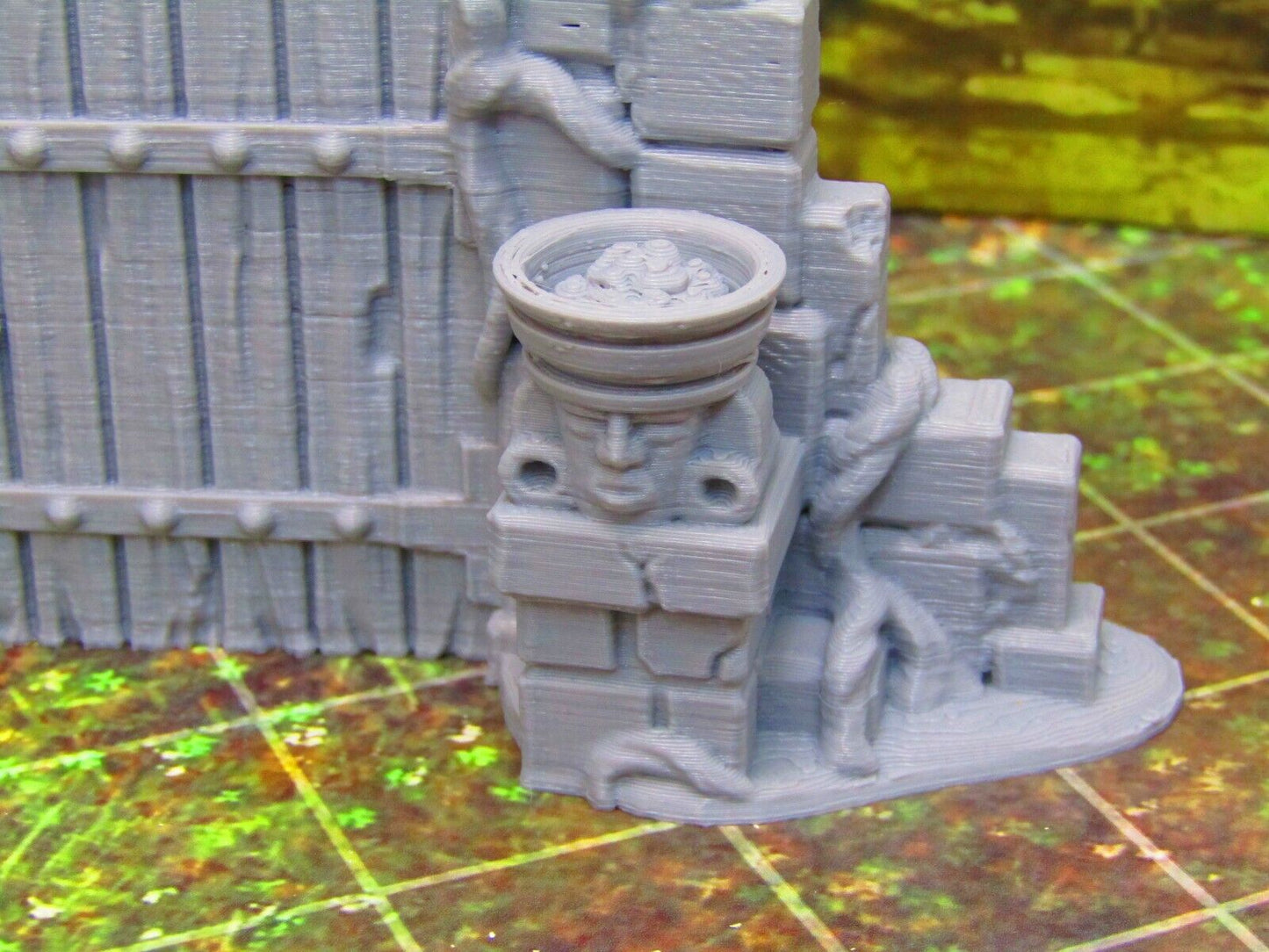 Jungle Temple Entrance Gateway Doors Scatter Terrain Scenery 3D Printed Model