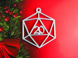 D20 20 Sided Die Dice Christmas Tree Ornament Holiday Decoration Gift