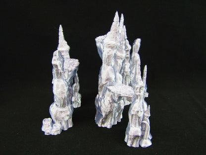 2pc Jagged Stone Perches / Walkways / Sniper Points Scatter Terrain Scenery