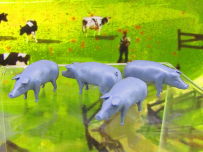 4pc Pigs Minis Miniatures Figures Scatter Terrain Scenery 3D Printed Model
