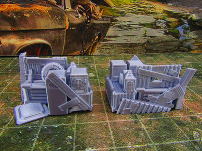 2pc Junk Wall Settlement Barricade A Scatter Terrain Scenery Wasteland