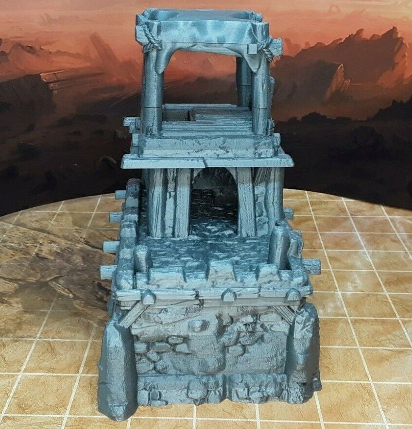 4 Piece 3 Floor Modular Desert Lookout Watchtower Scatter Terrain Scenery