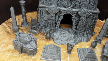 20 Piece Egyptian Tomb Mummy Pharaoh Encounter Set Scatter Terrain Scenery