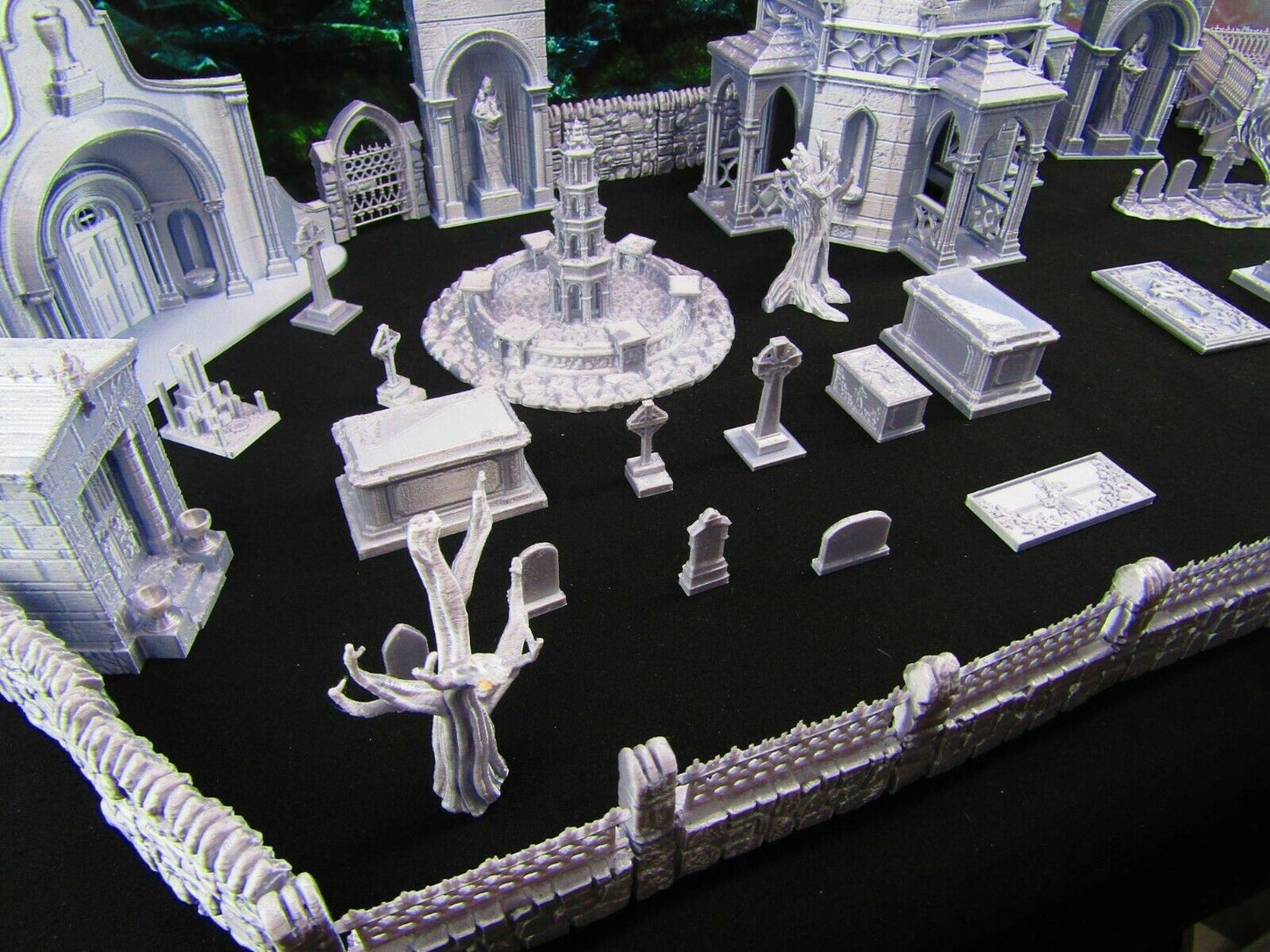 73pc Large Cemetery Graveyard Tomb Grave Set Scatter Terrain Scenery Tabletop